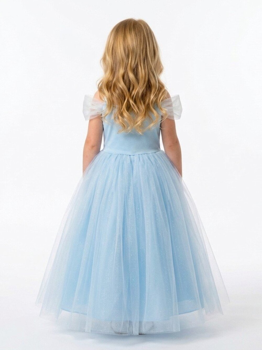 Cinderella Inspired Light Blue Princess Dress Tulle Gown - Picture 3 of 4